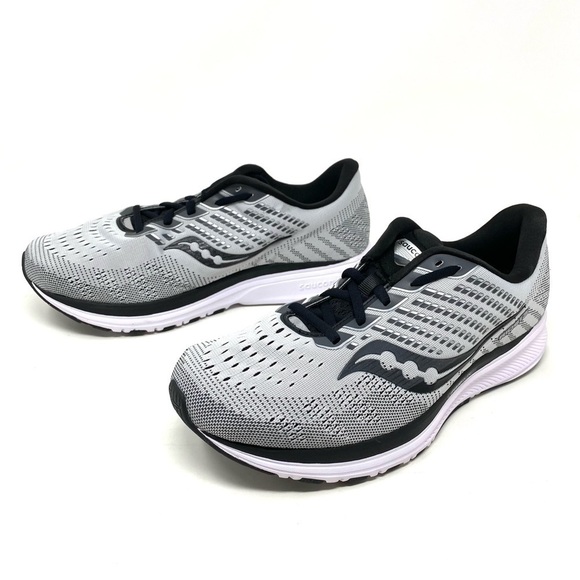 WOMEN'S SAUCONY RIDE 13, GREY/BLACK, 12 D WIDE - Picture 2 of 7